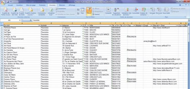Je vais vous créer une liste de prospection pour 5